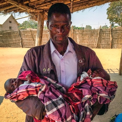 Antonio and his twin babies